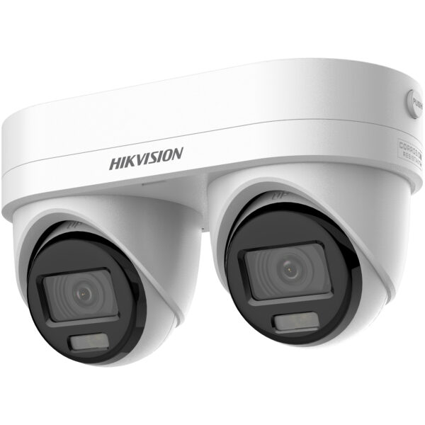 4 MP Fixed Point Zoom Turret Hikvision Dual Lens Camera